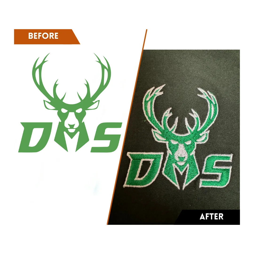 Vector to embroidery sample