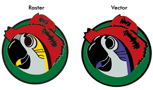 Fish logo before and after cleanup
